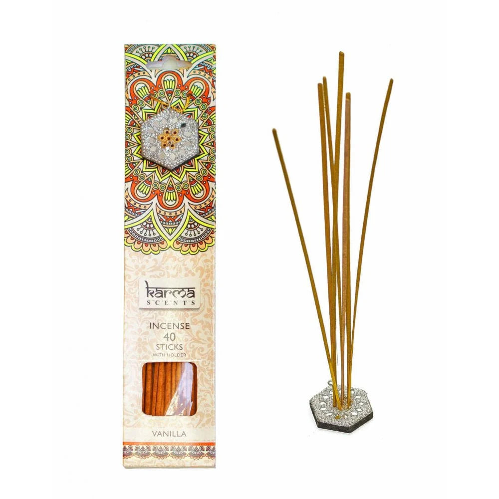 Vanilla Incense Sticks with holder