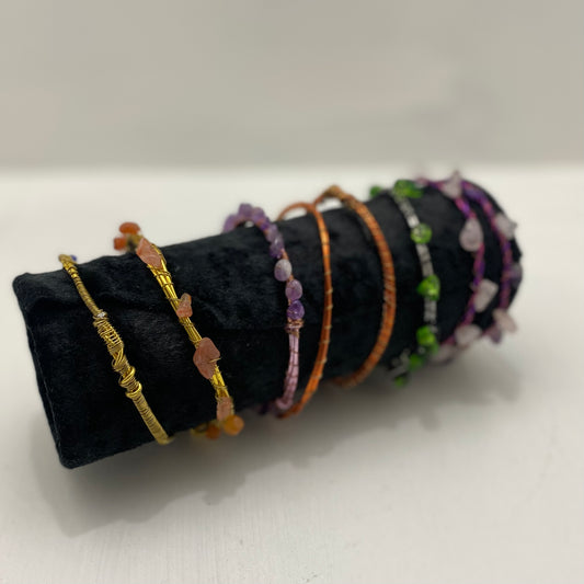 Wire Gemstone Bracelets